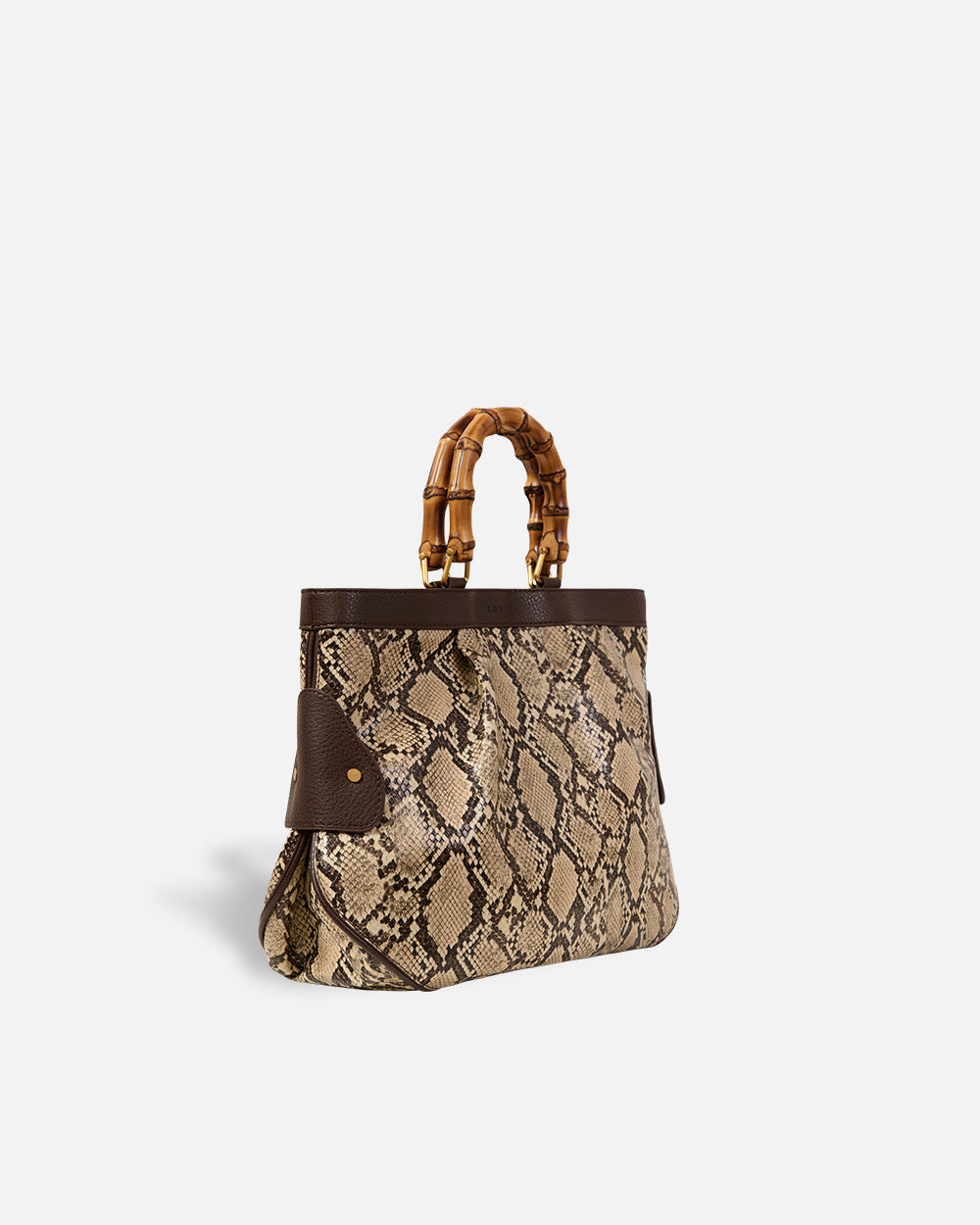 Bolso Medium Tote Snake Beige