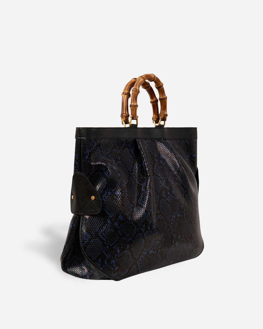 Bolso Large Tote Snake Navy