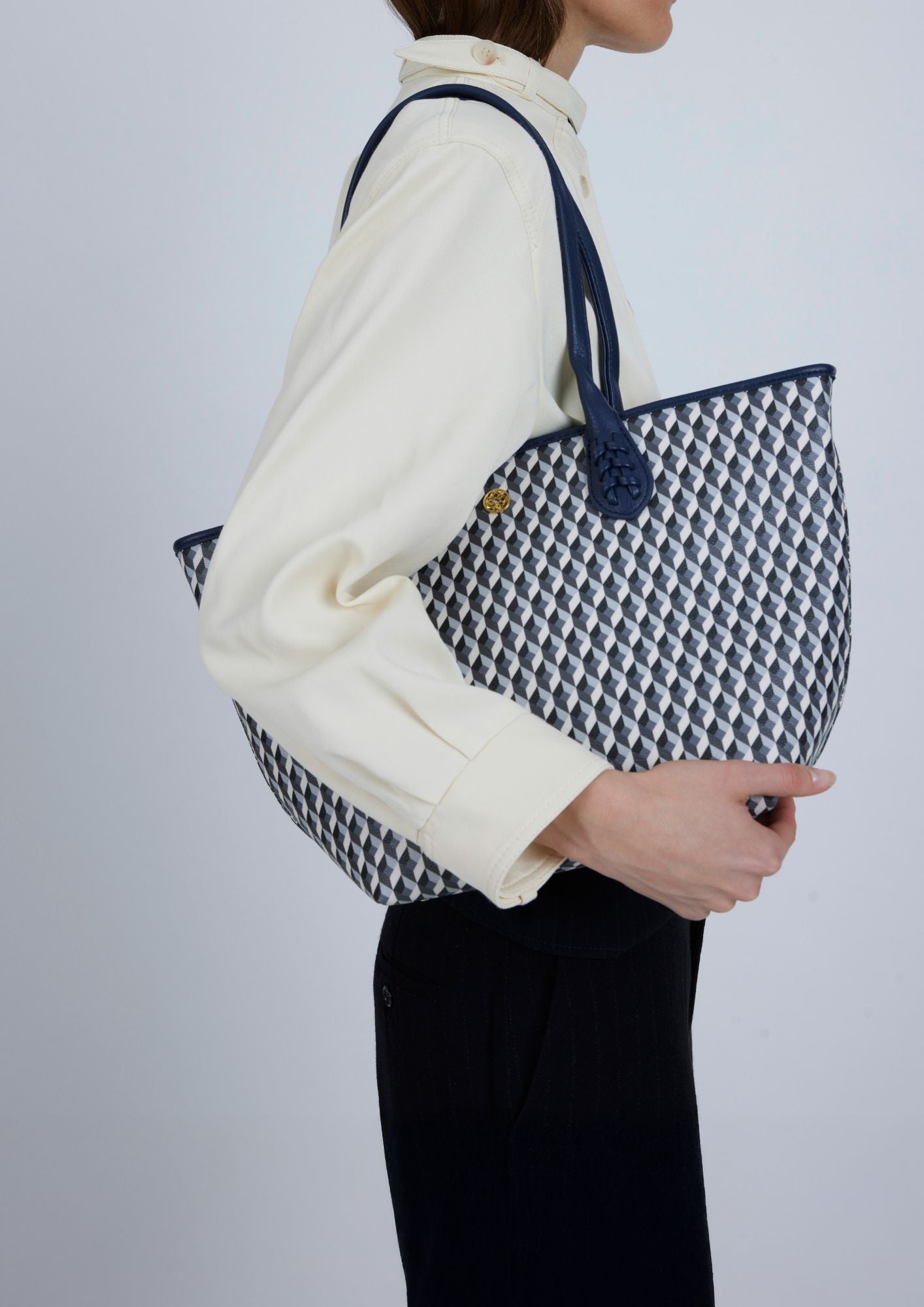 Bolso Born Midi B&W Navy