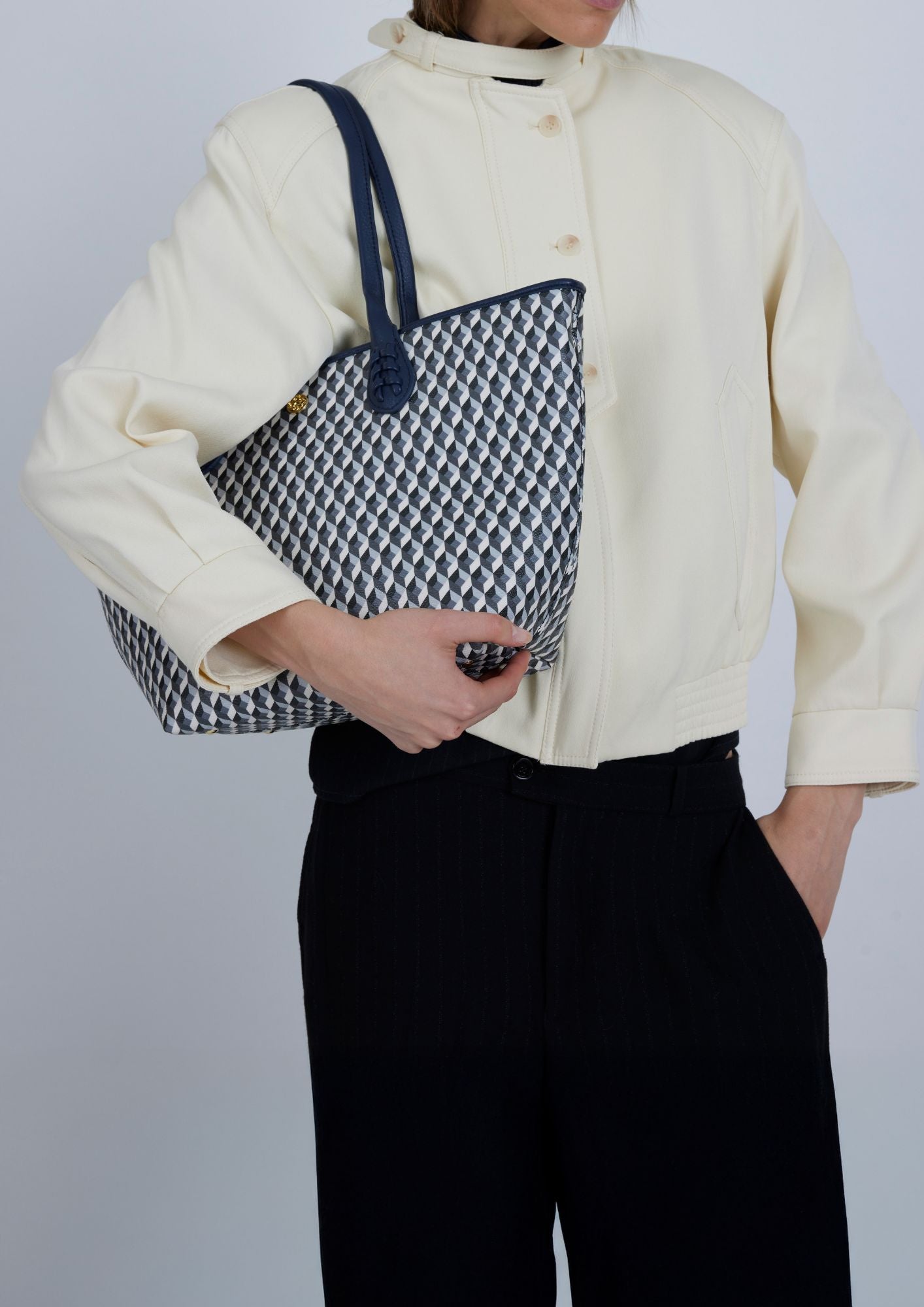 Bolso Born Midi B&W Navy