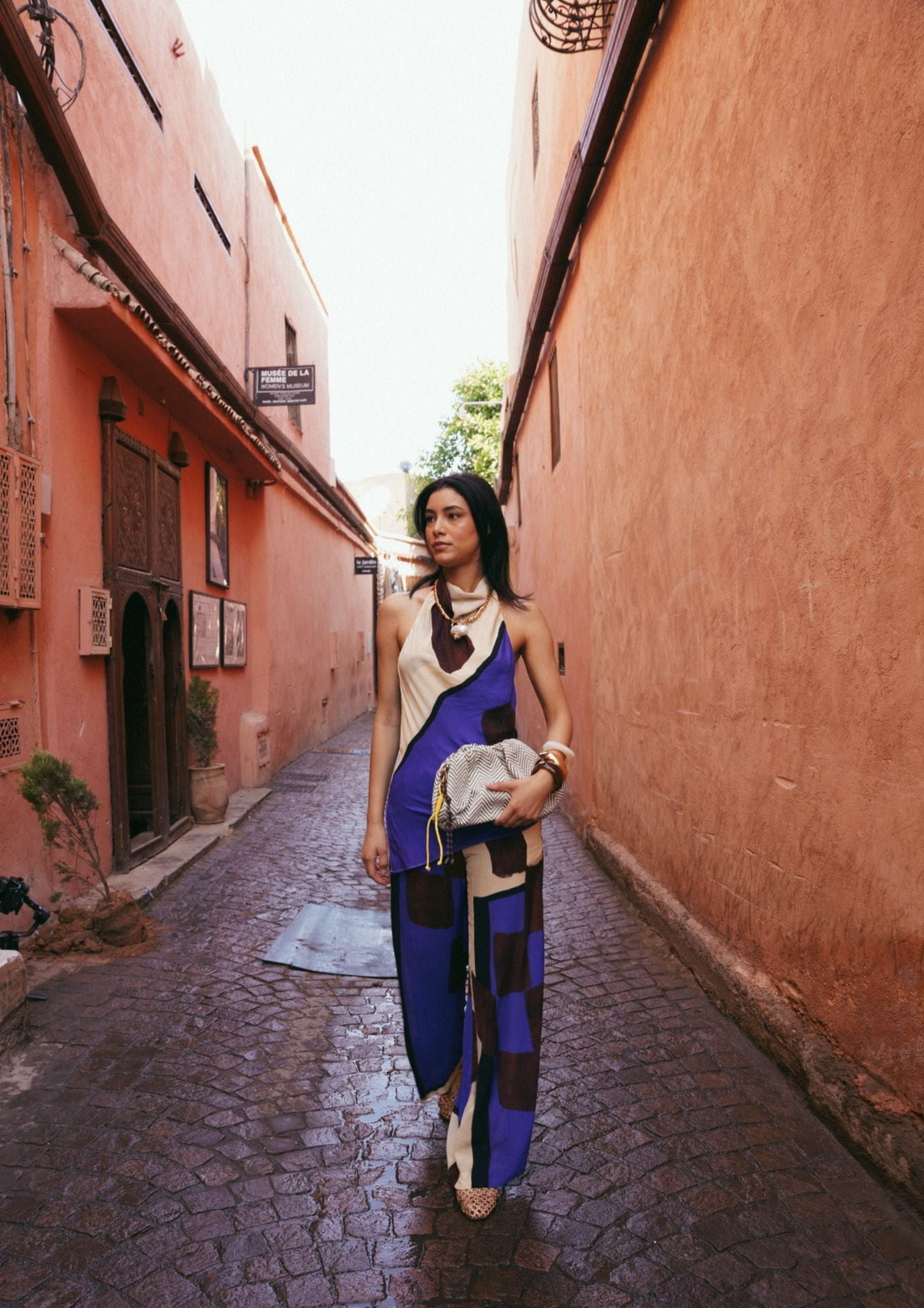 Vase Charm Brown/Yellow