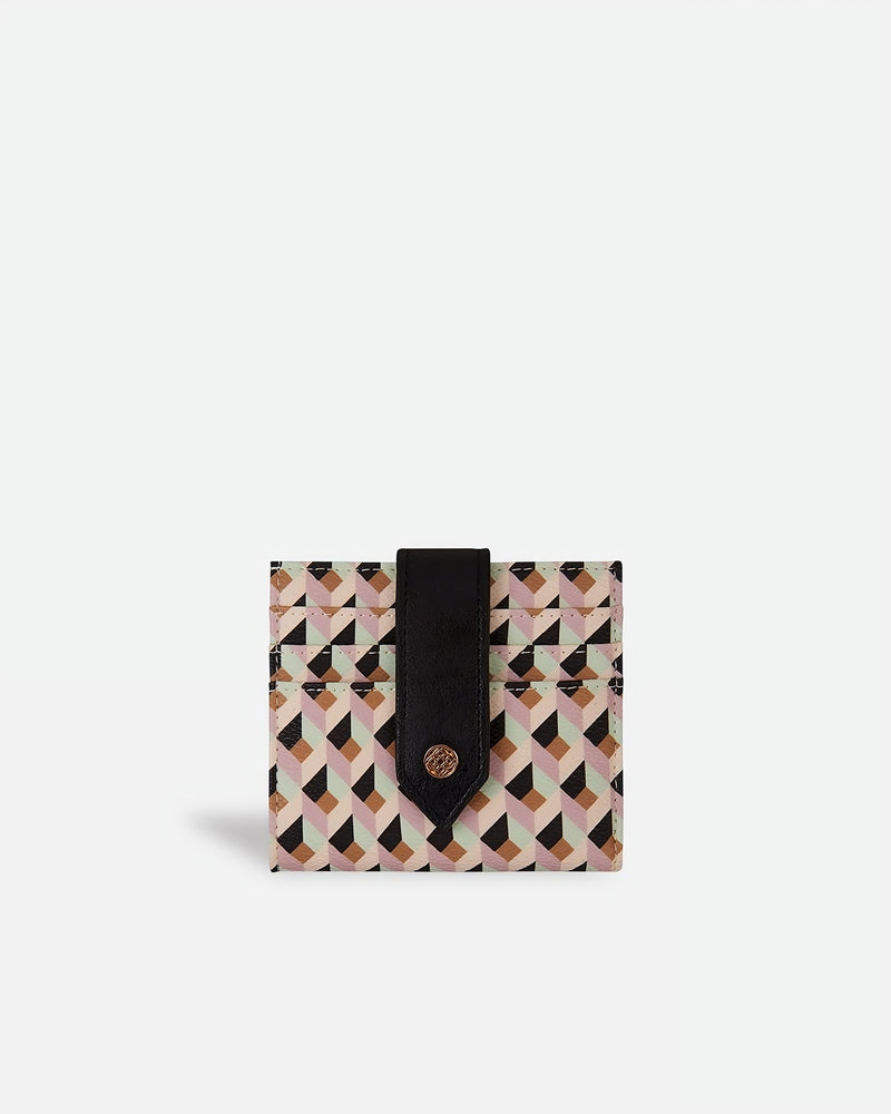 Billetera para mujer cuadrada estampado nude Lonbali