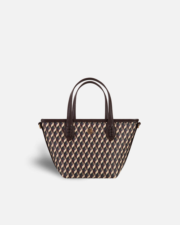 bolso mini shopper estampado geometrico souris lonbali