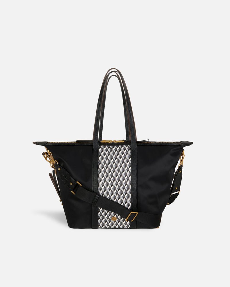 XL  shopping  bag with handle and geometric print Lonbali