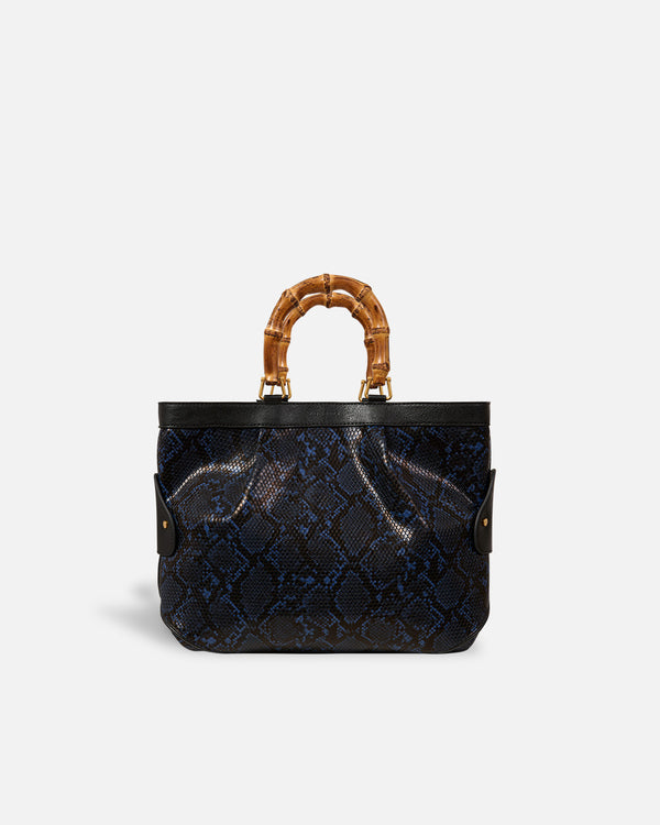 Bolso Medium Tote Snake Navy