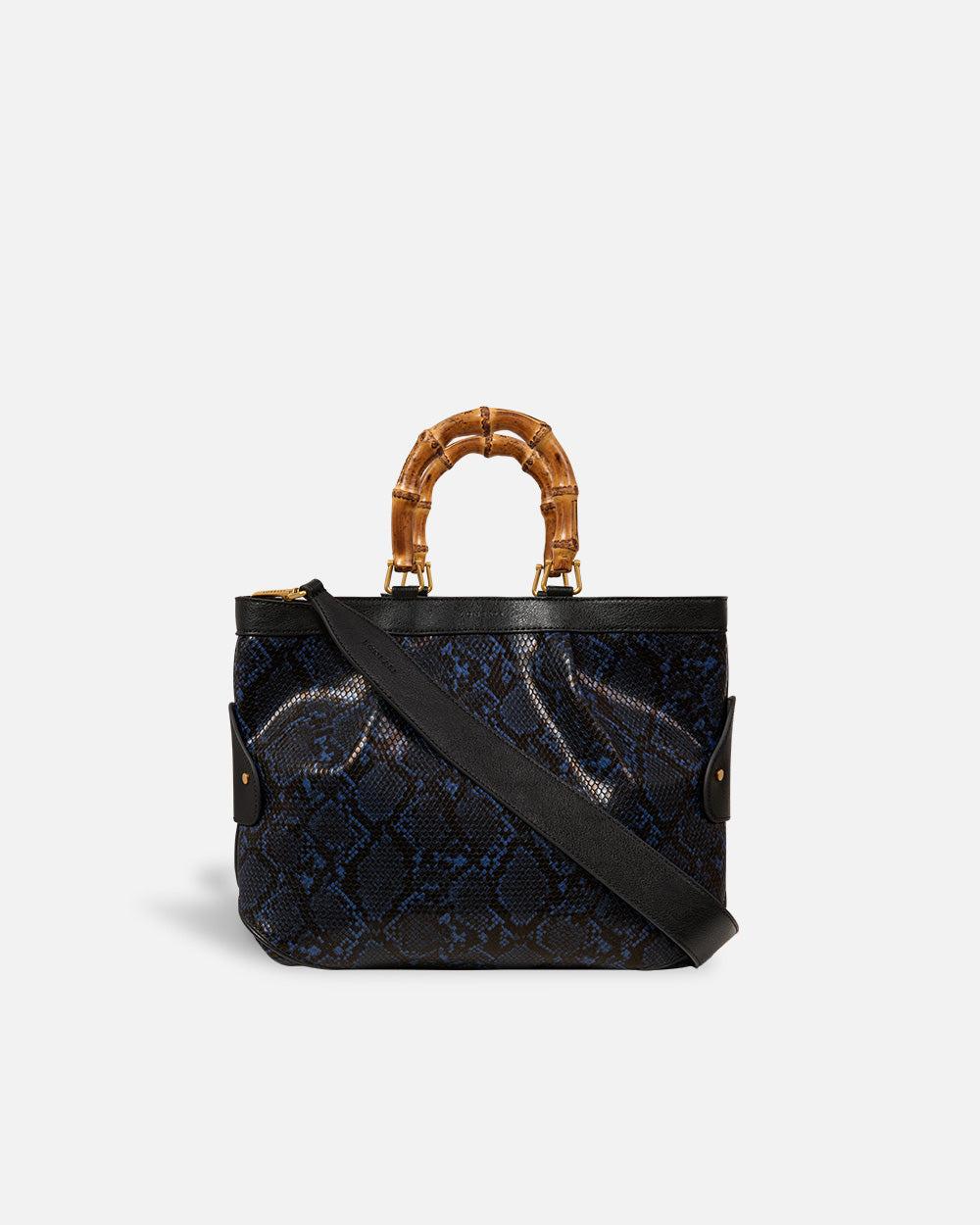 Bolso Medium Tote Snake Navy