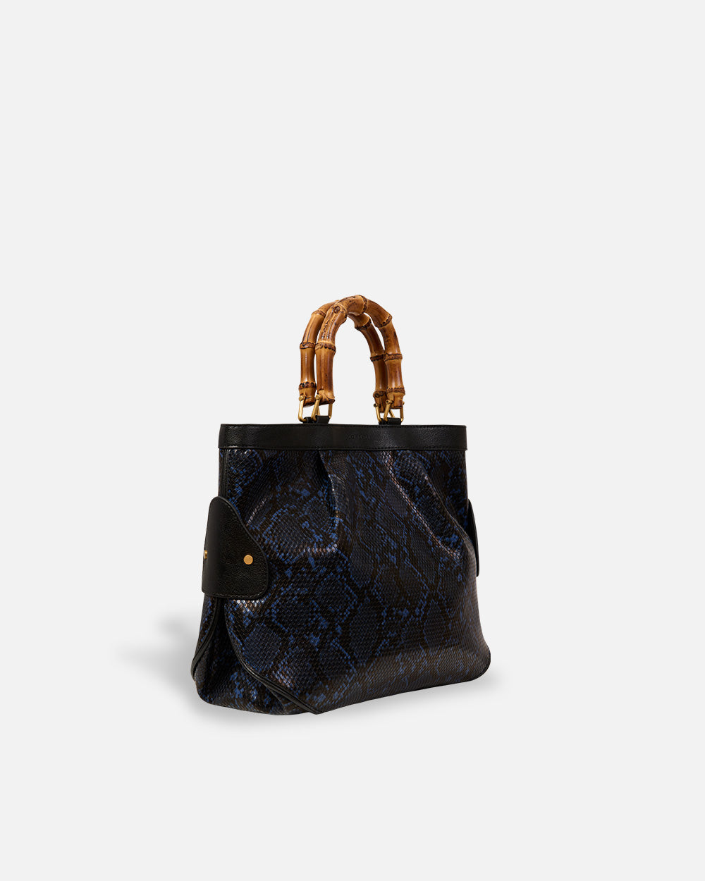 Bolso Medium Tote Snake Navy
