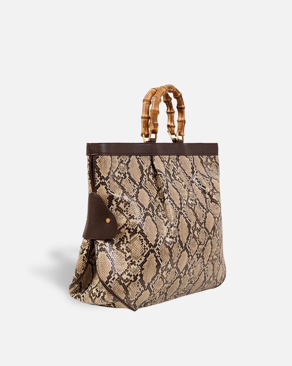 Bolso Large Tote Snake Beige