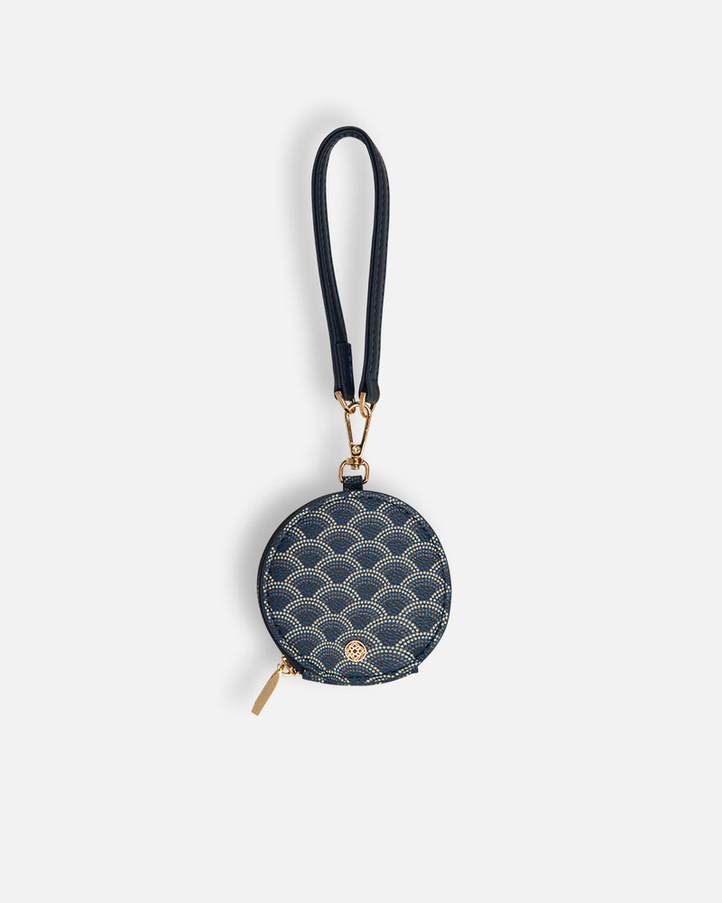 Monedero para mujer con estampado geométrico azul Lonbali