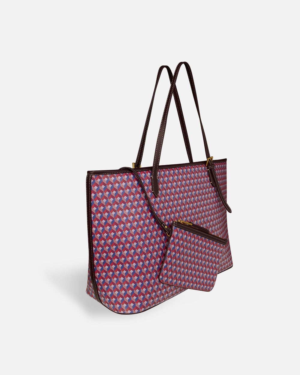 Coated Canvas Tote Berry
