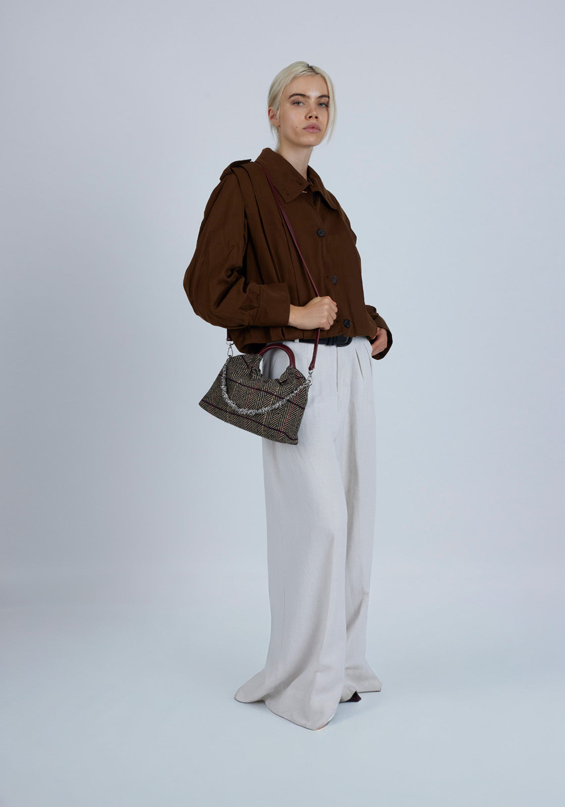 Lucca Bag Large Tartan Red