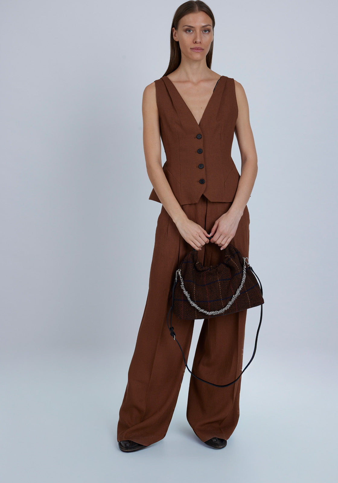 Lucca Bag Large Tartan Black