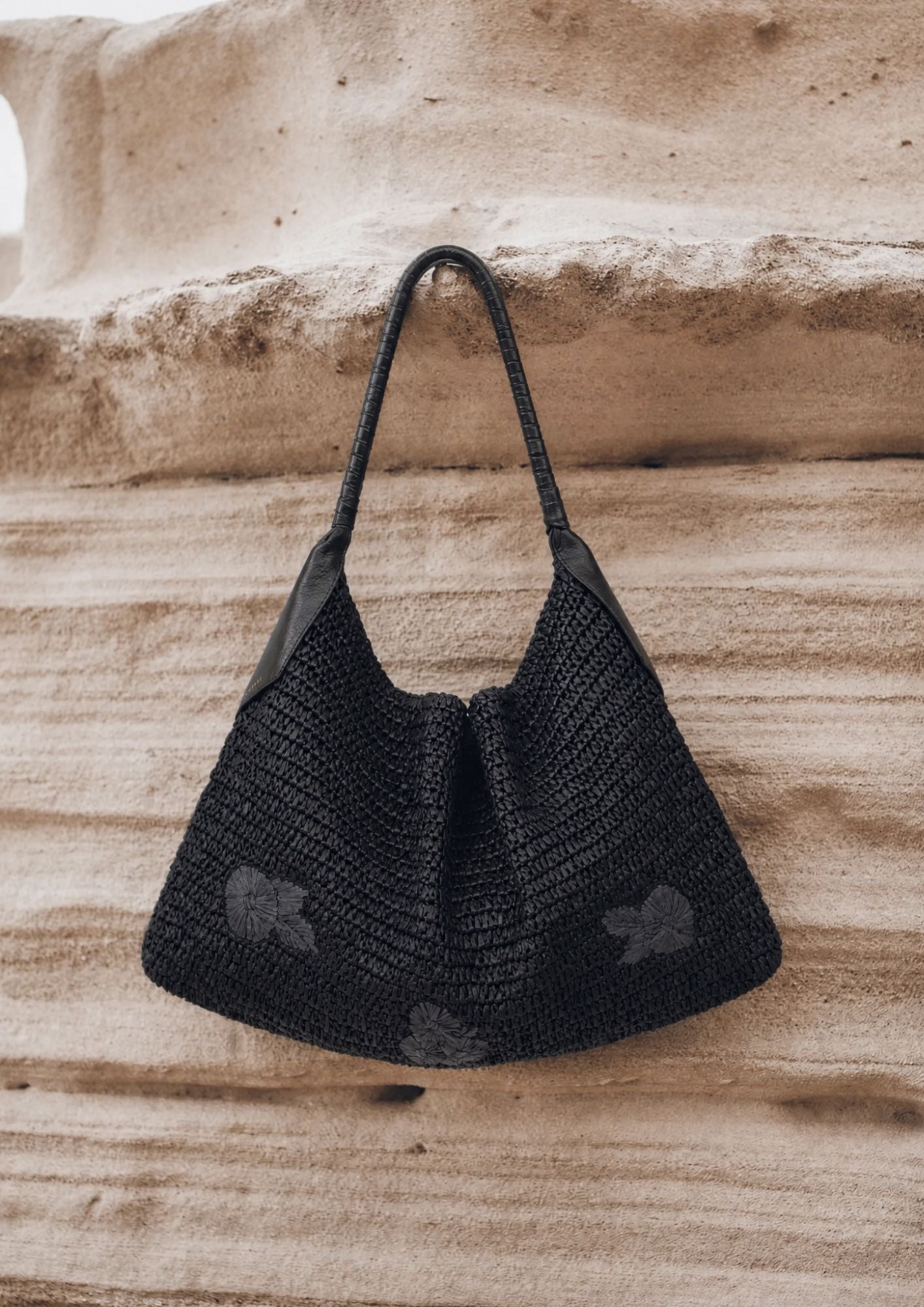 Lena Bag Raffia Black