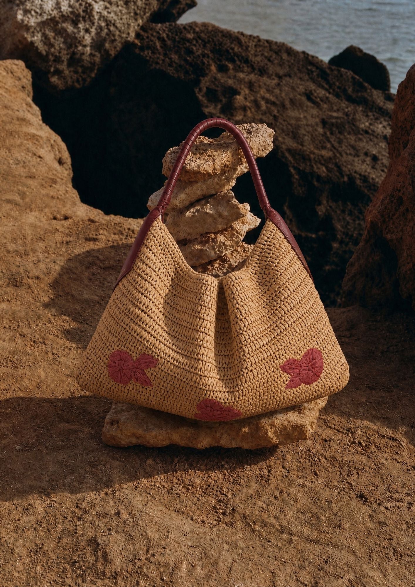 Lena Bag Raffia Red