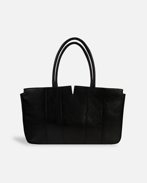 Bolso de hombro con asas negro Lonbali