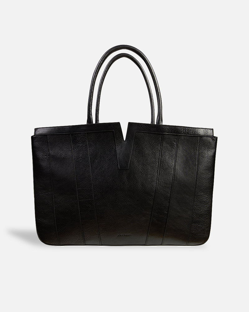 Black shopper bag with Lonbali handles