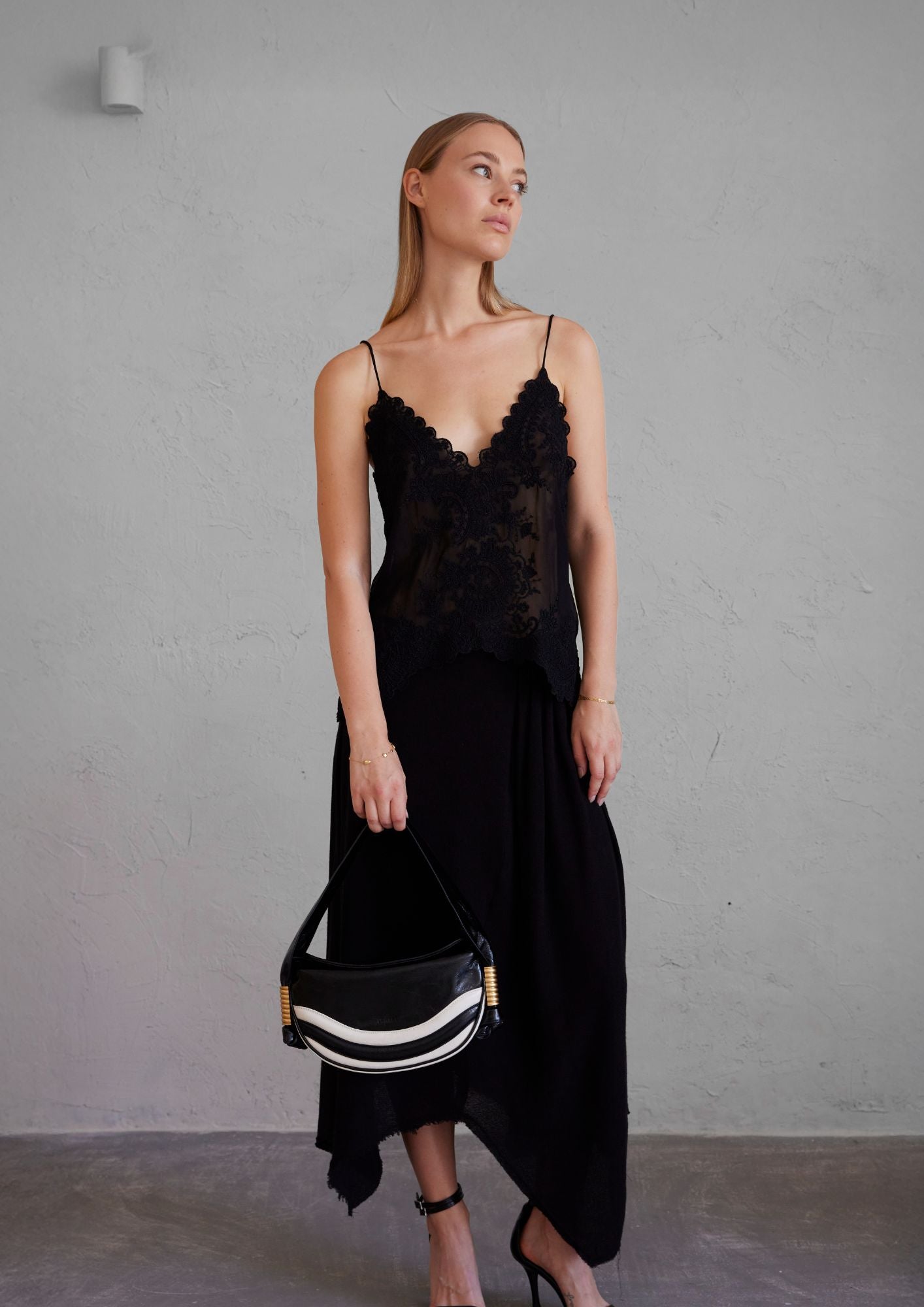 Penelope Shoulder Bag Black & White