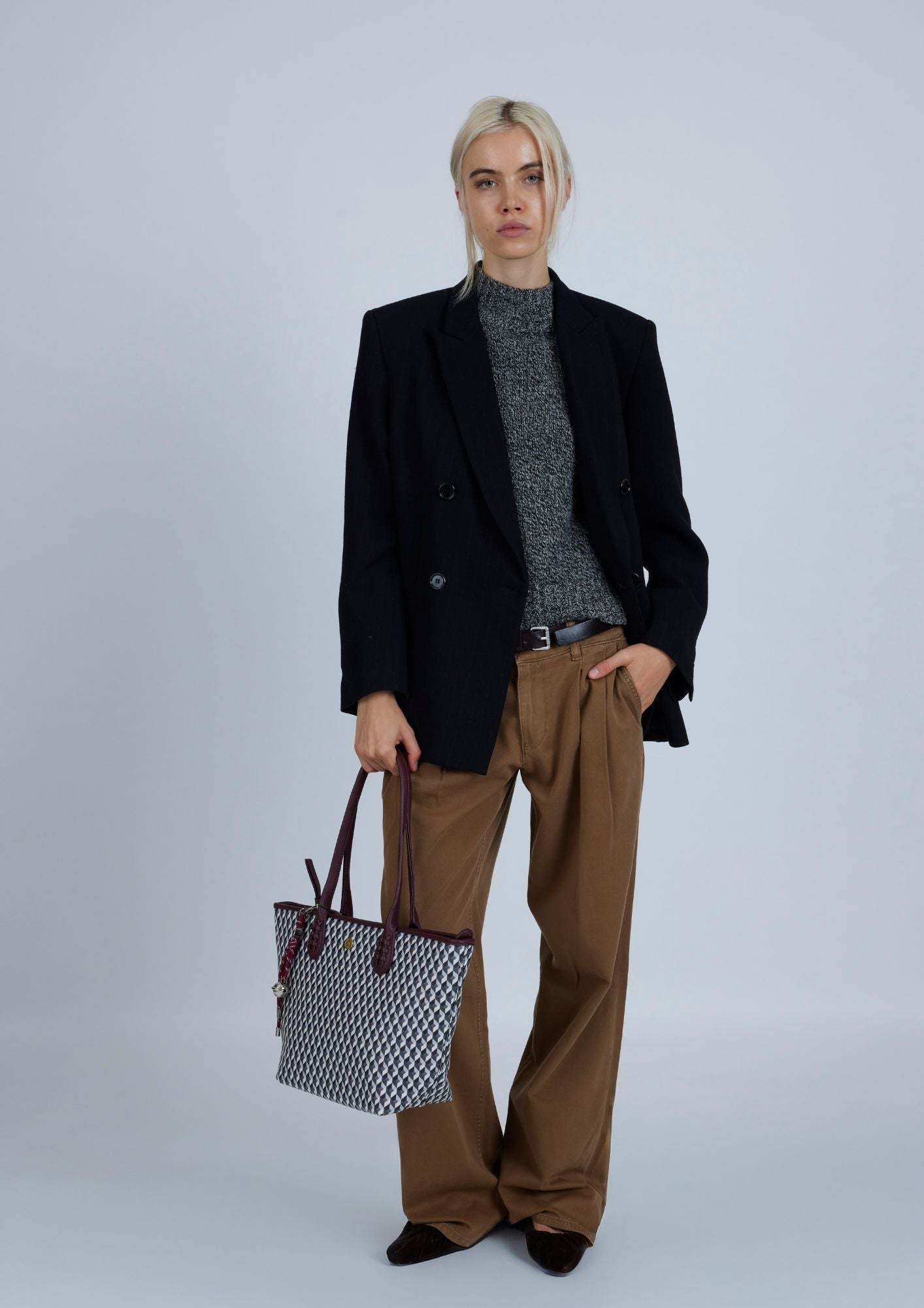 Bolso Born Midi B&W Wine