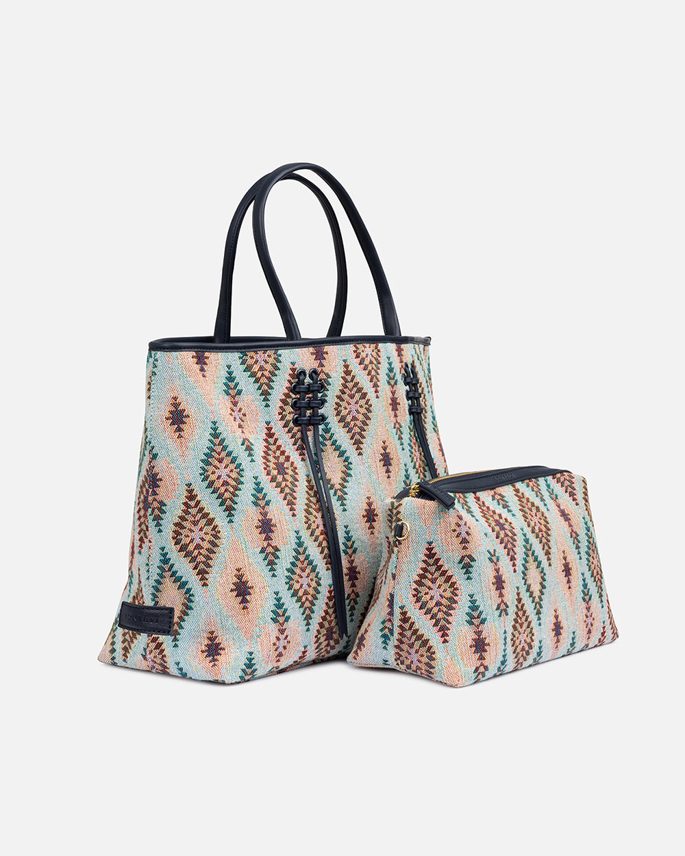 Inca Large Navy Tote Bag