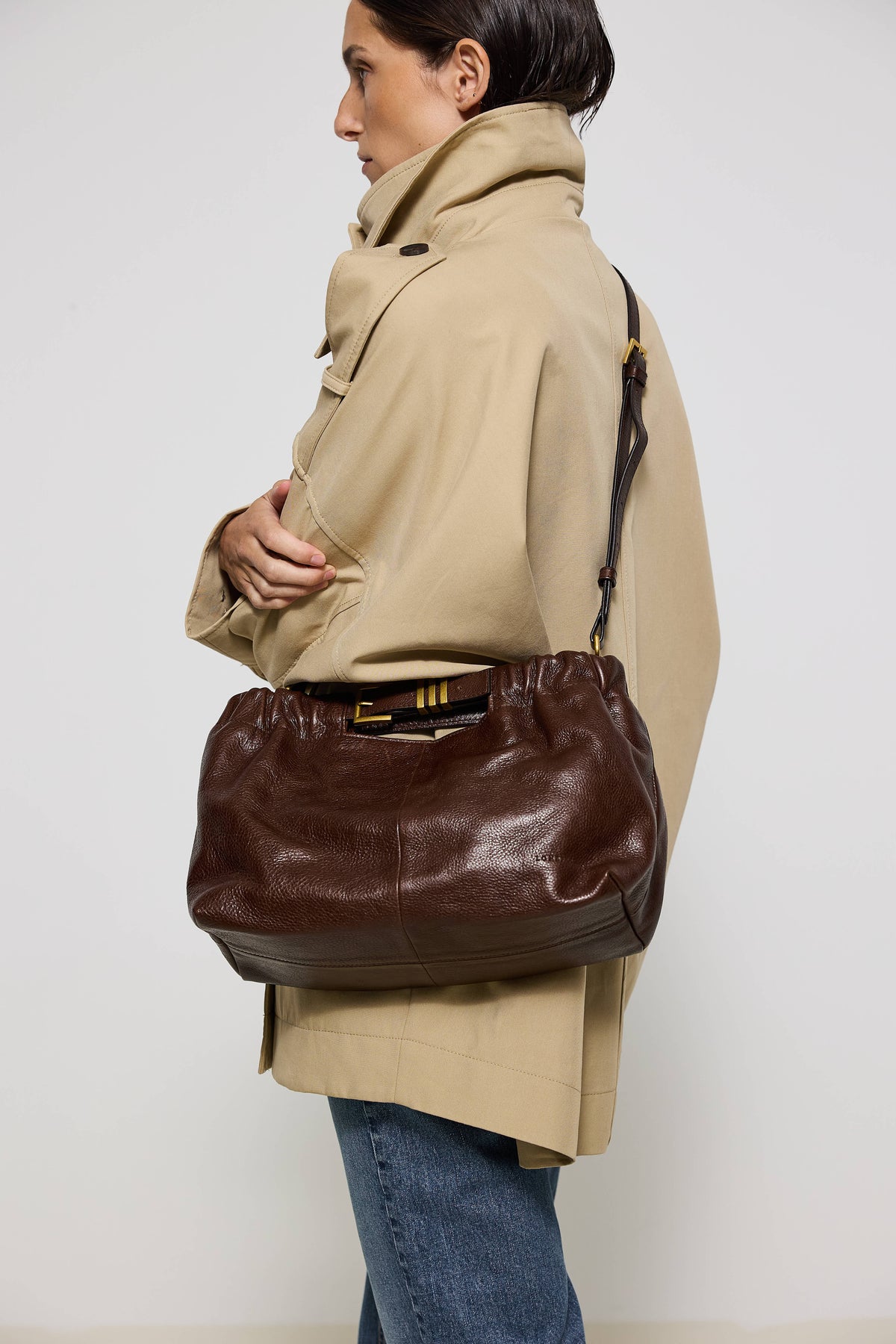 Allegra Pouch in Chestnut Brown