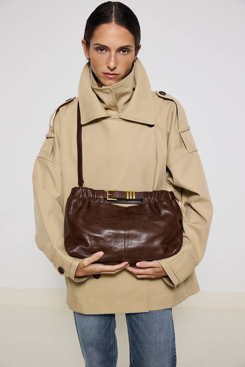 Allegra Pouch in Chestnut Brown