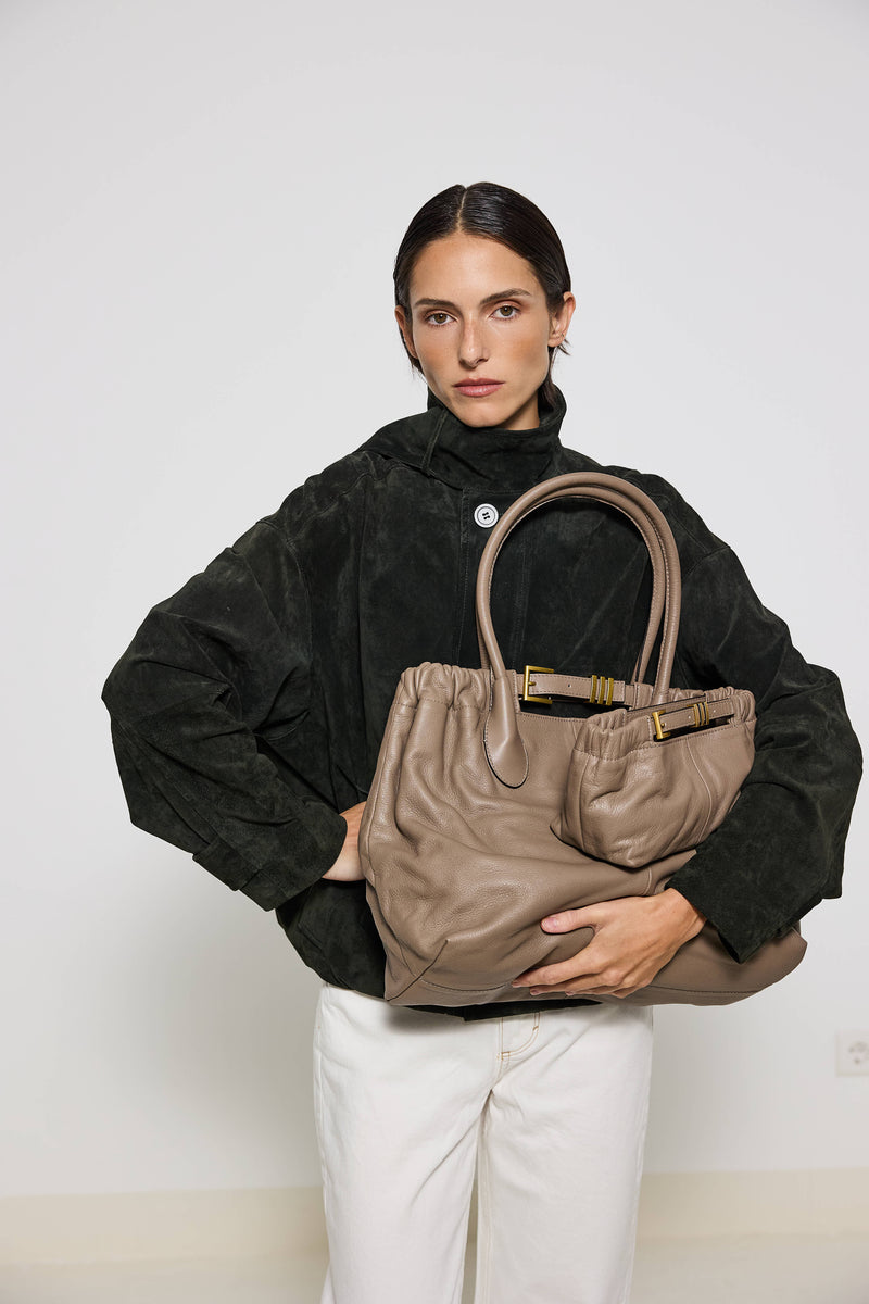 Allegra Tote in Taupe