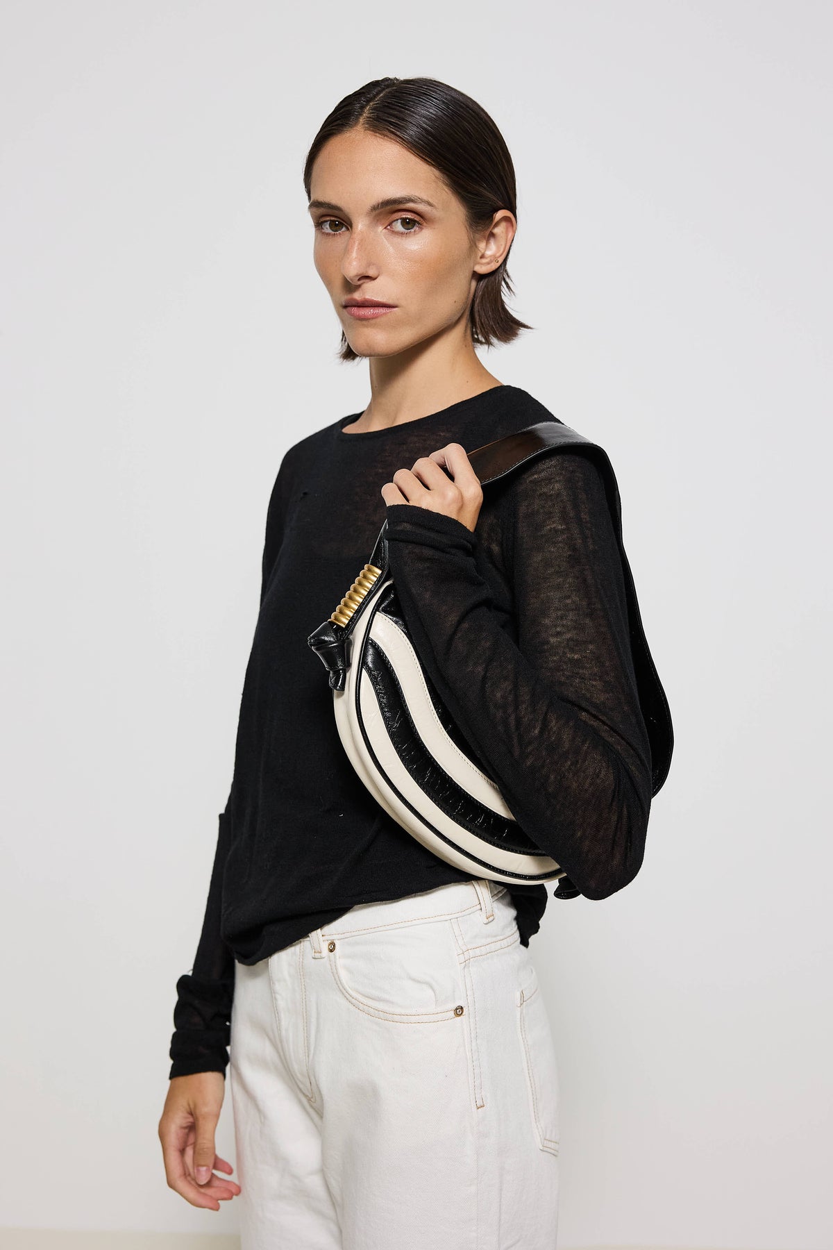 Penelope Shoulder Bag Black & White