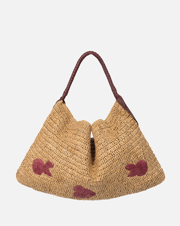 Lena Red Raffia Bag