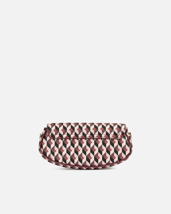 Funda para gafas Lonbali con estampado geométrico blanco, negro y rosado
