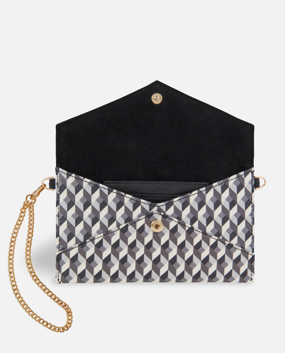 Cartera XXL para mujer Born BW Negro interior cadena dorada