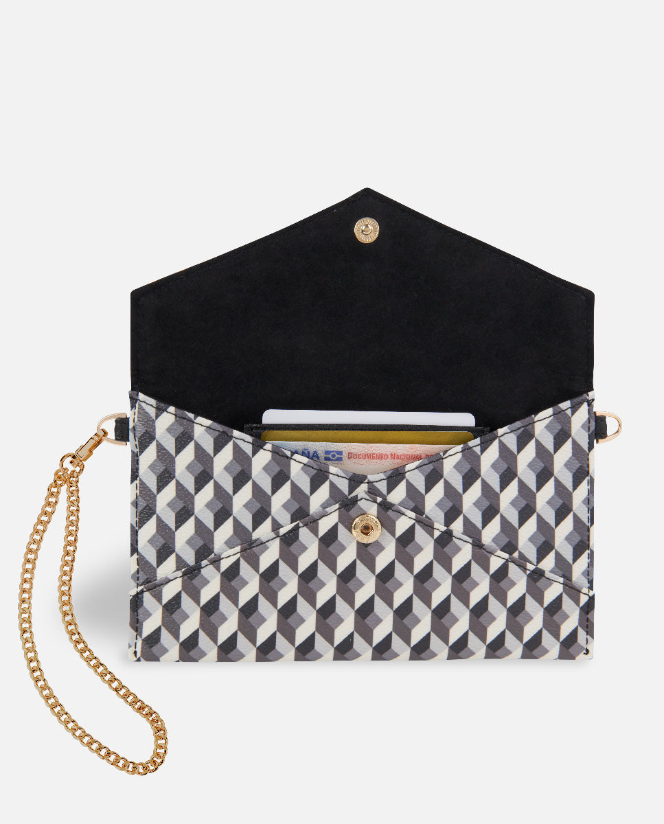 Cartera XXL para mujer Born BW Negro abierta