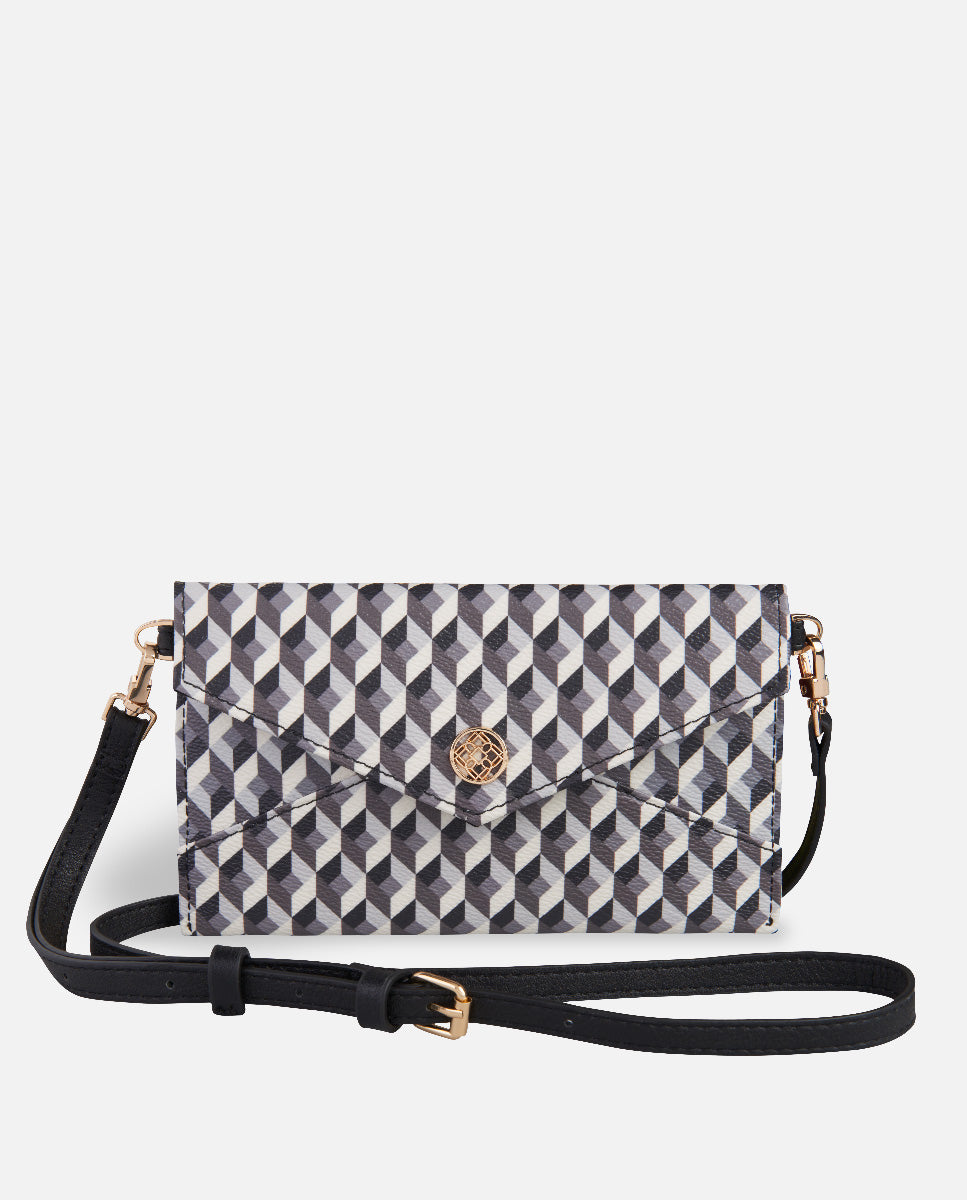 Cartera XXL para mujer Born BW Negro con bandera