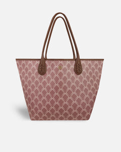 Nude shopper bag customizable with embroidered initials