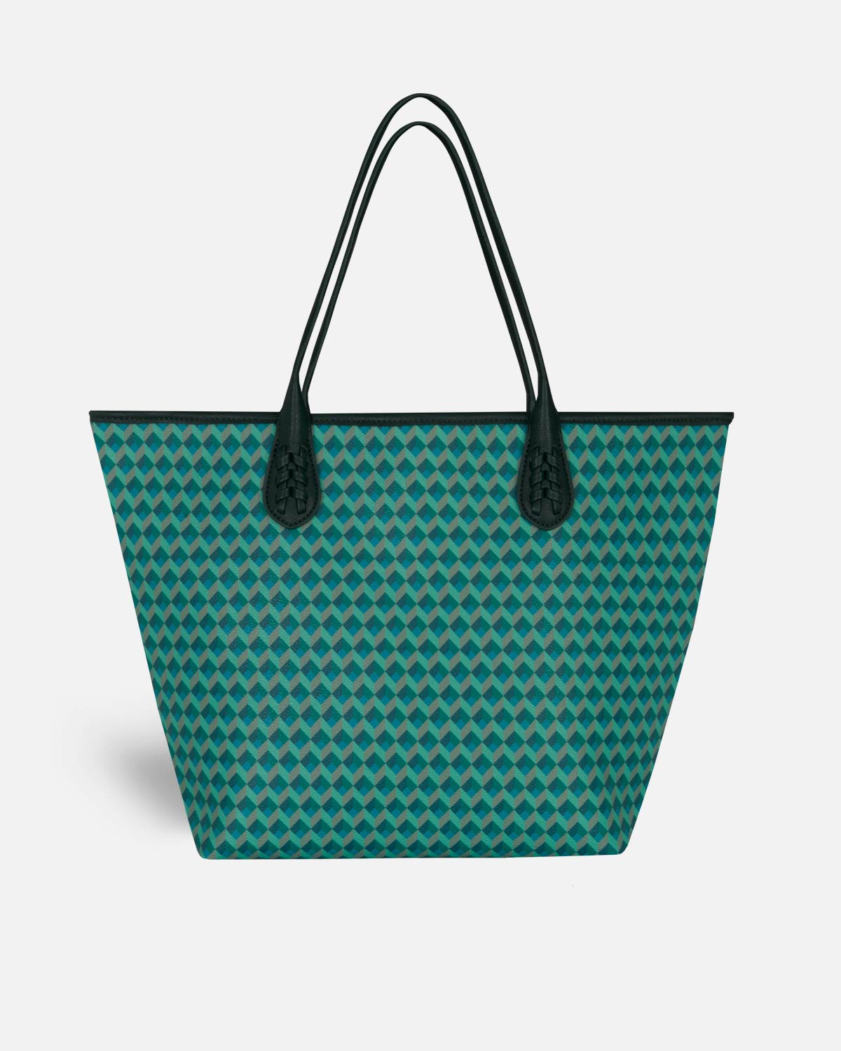 Bolos verde para shopping con asa verde oscuro