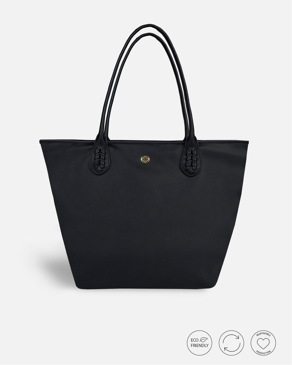 Bolso shopper negro reciclado