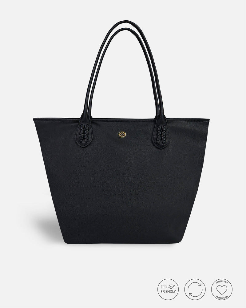 Black recycled shopper bag