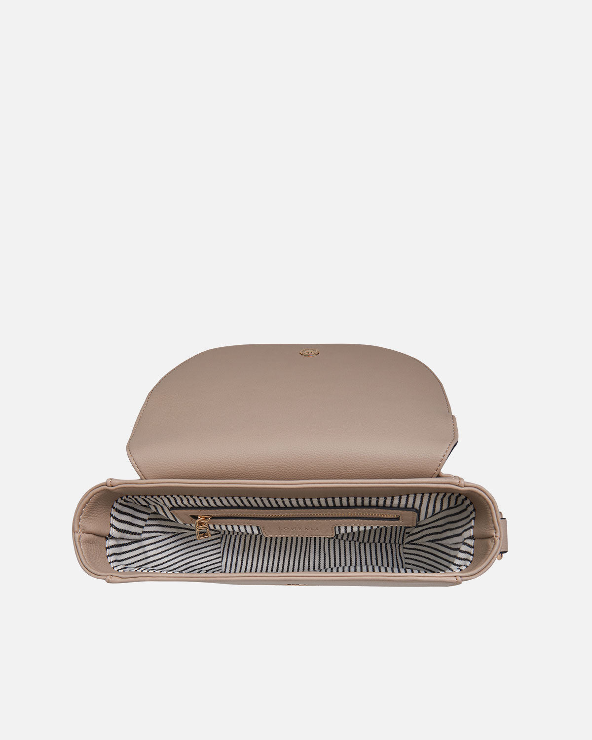 bolso bandolera beige para mujer abierto