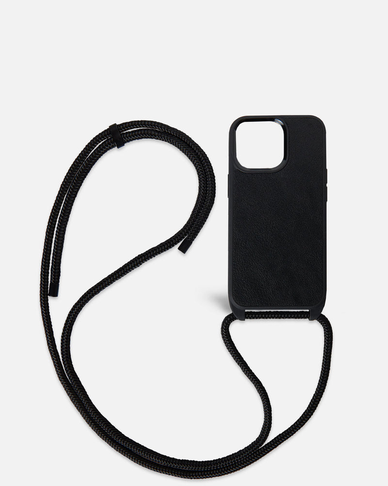 Funda Iphone 13 Pro Negra con Cuerda – Lonbali