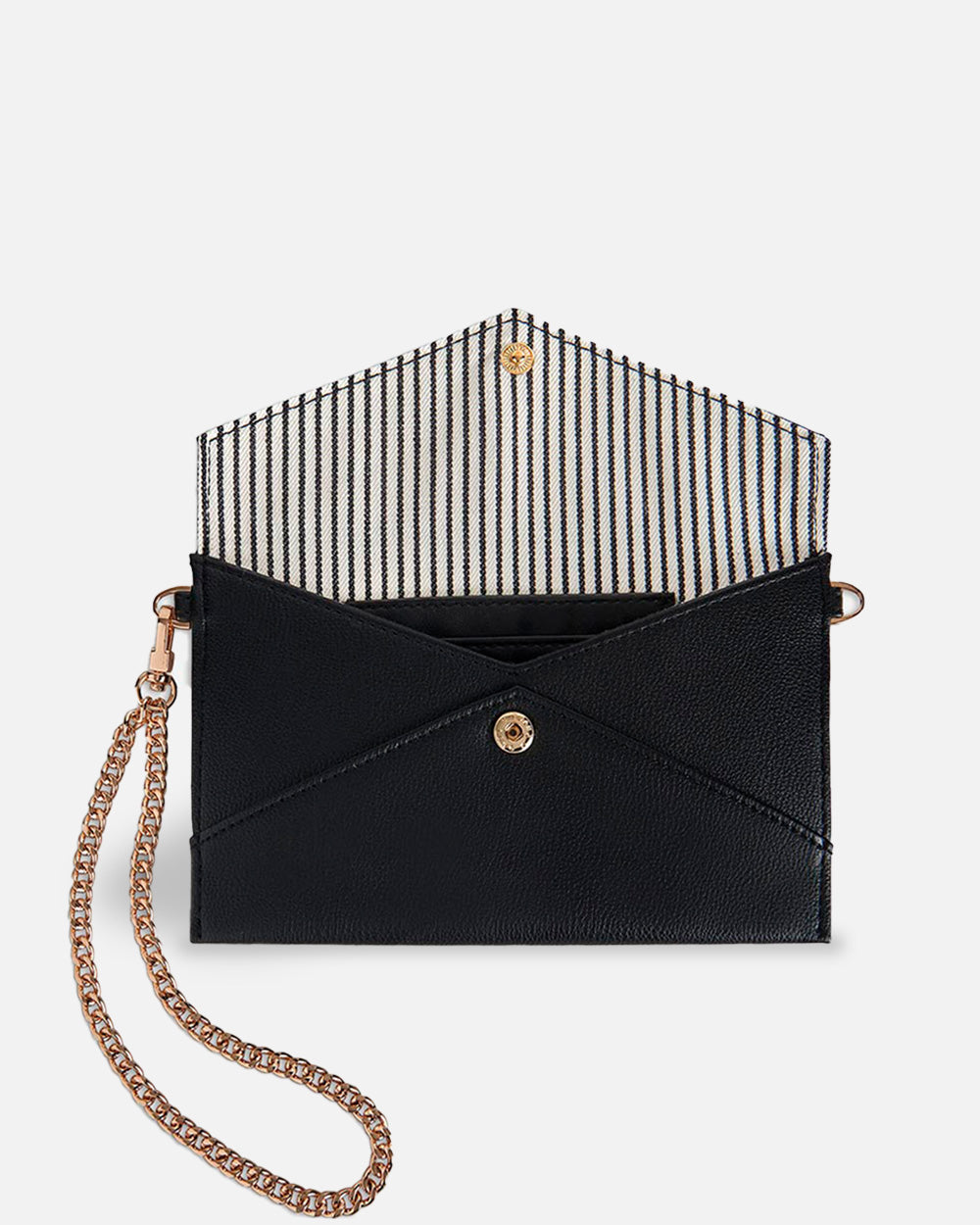 bandolera negra para mujer materiales reciclados interior