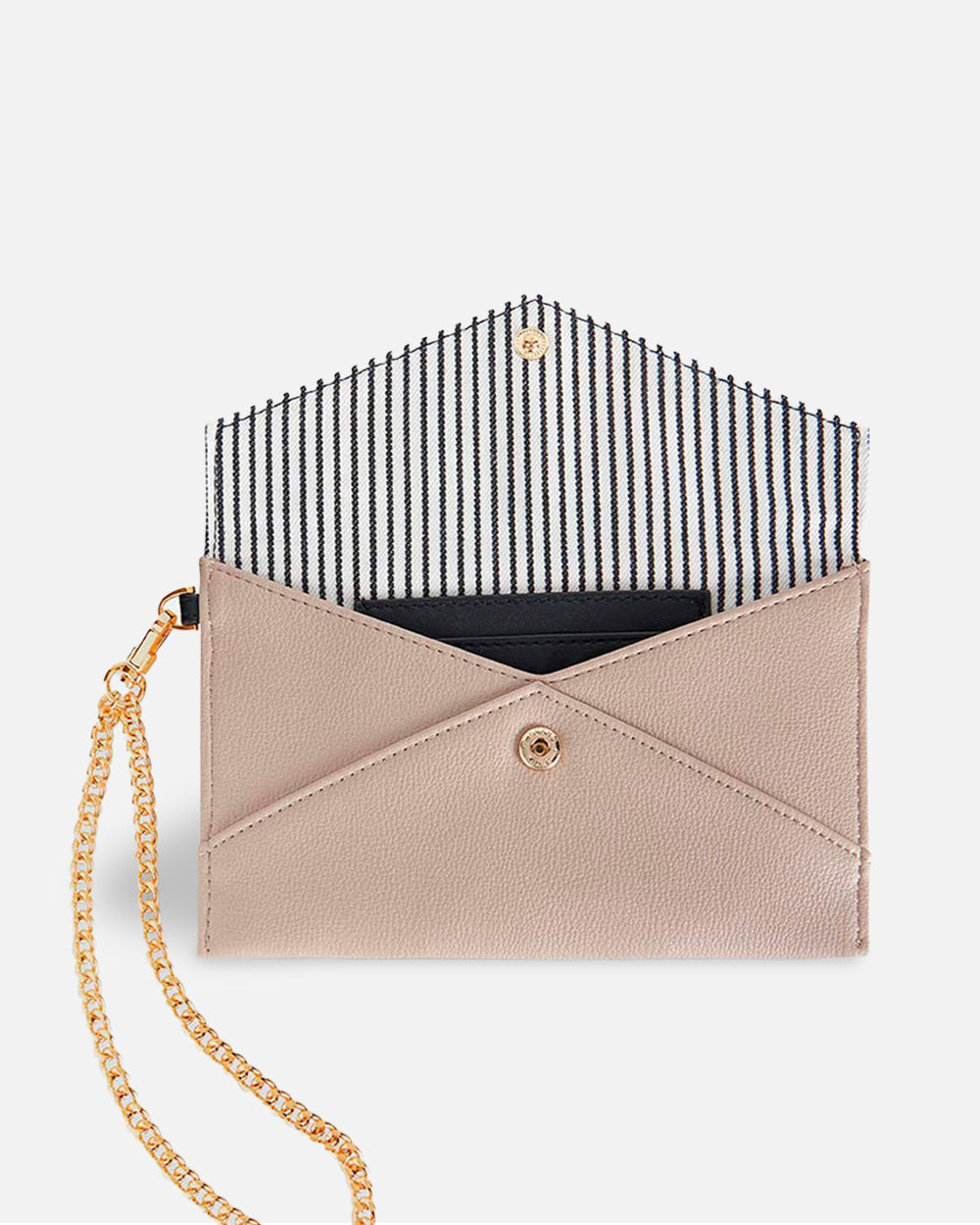 bolso bandolera beige con cierre de botón para mujer interior