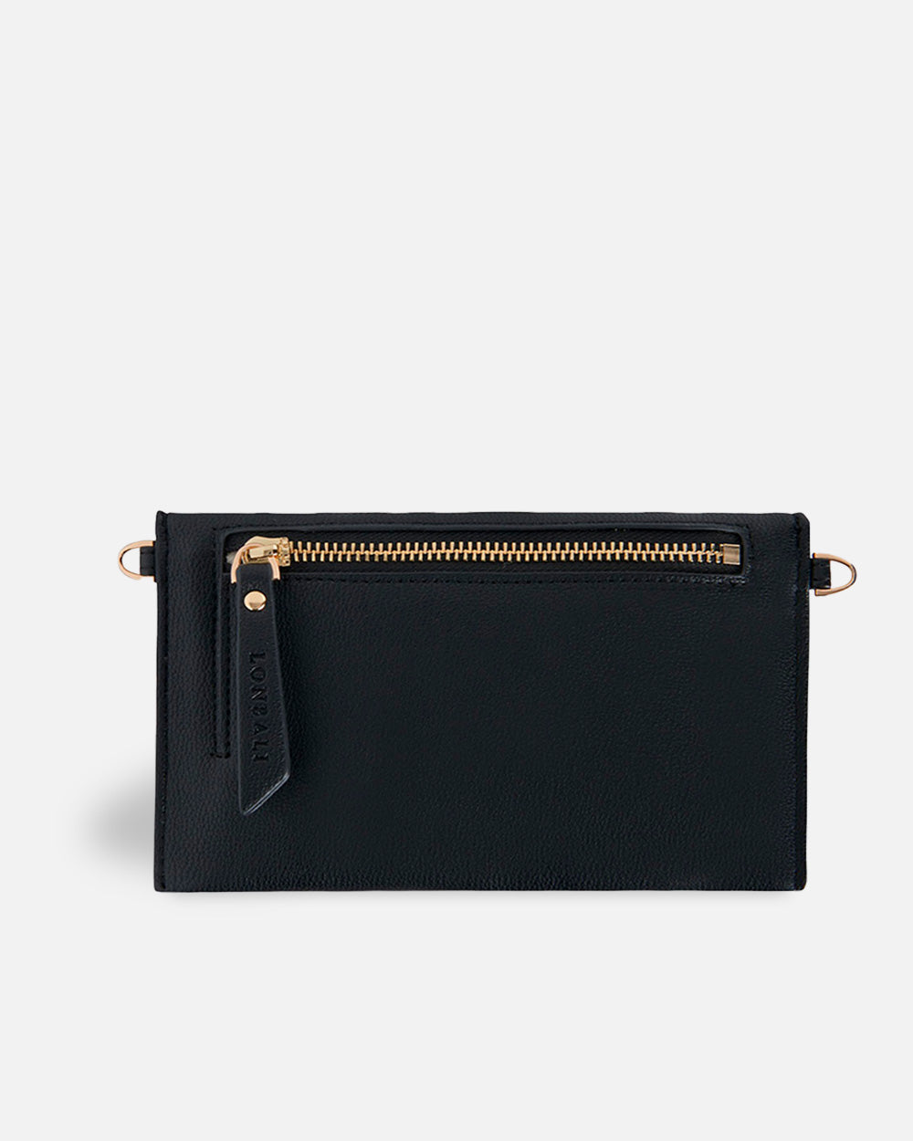bandolera negra para mujer materiales reciclados cremallera trasera