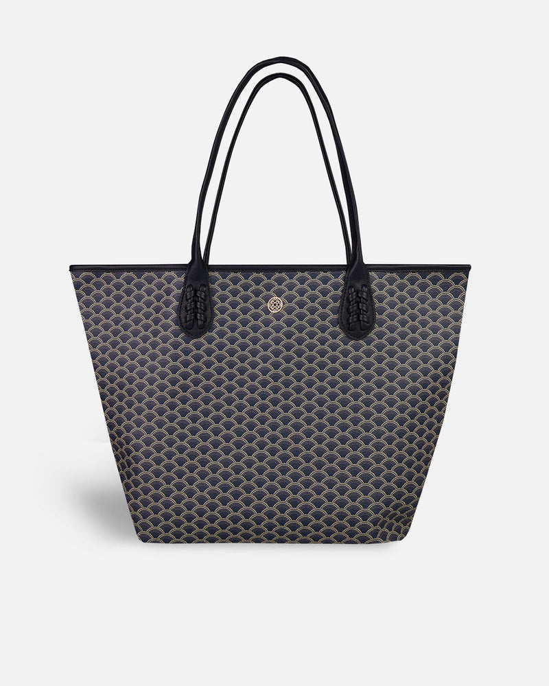 Large navy blue shopper bag