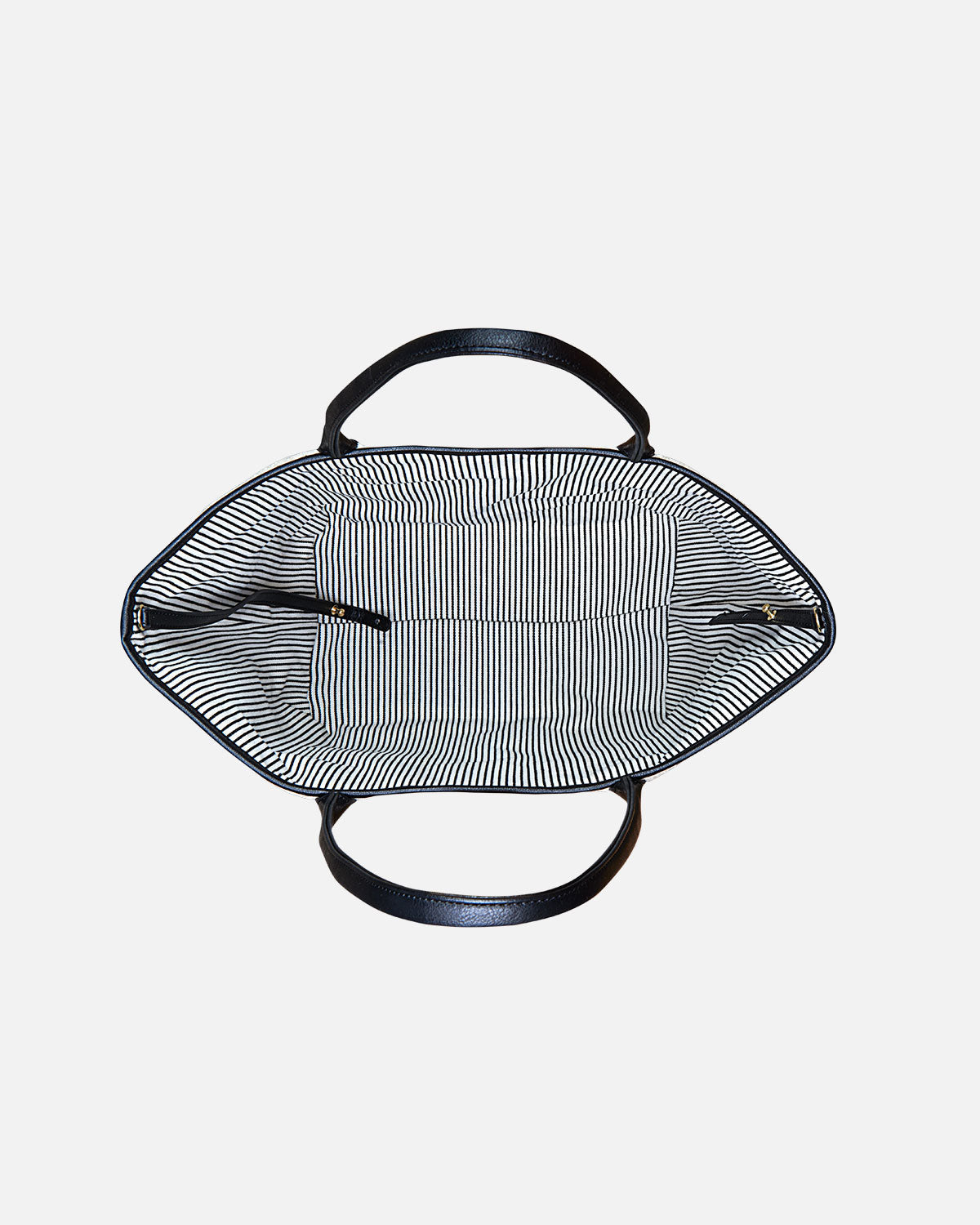 Shopper bag con interior de rayas