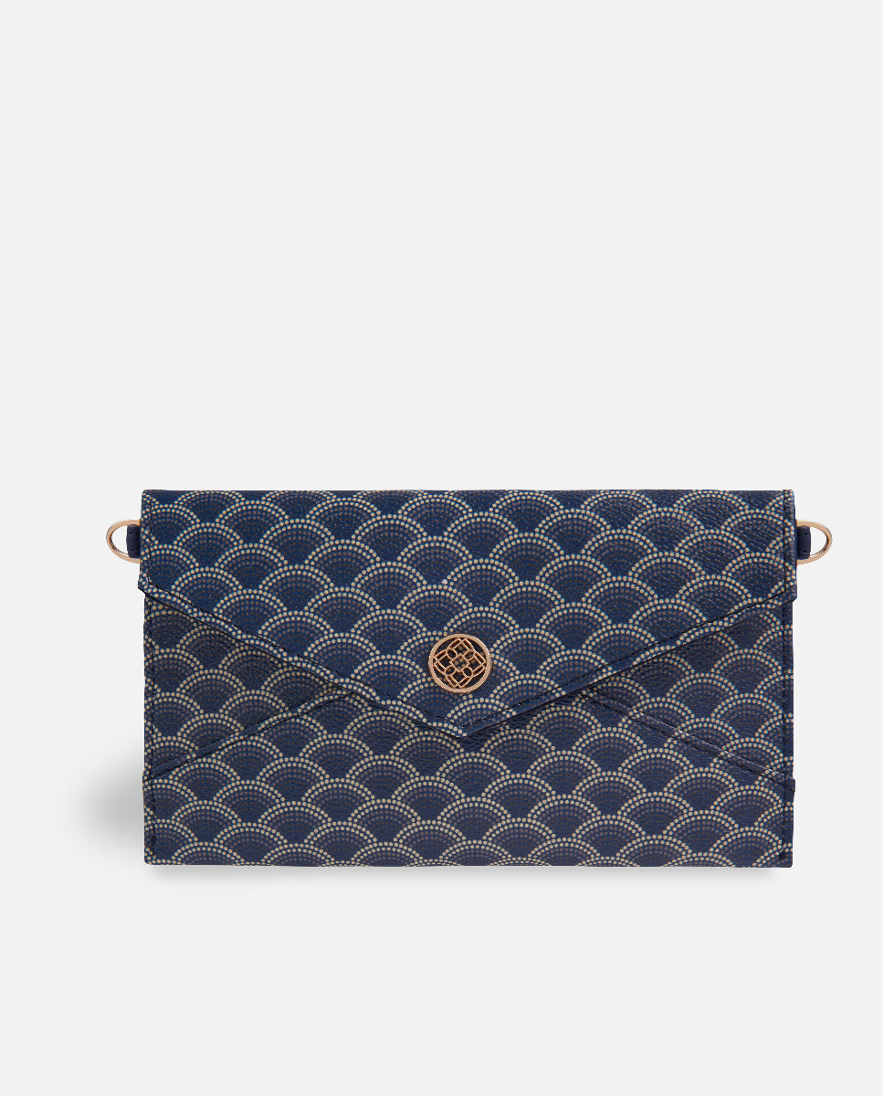 cartera XXL azul con bandolera para mujer