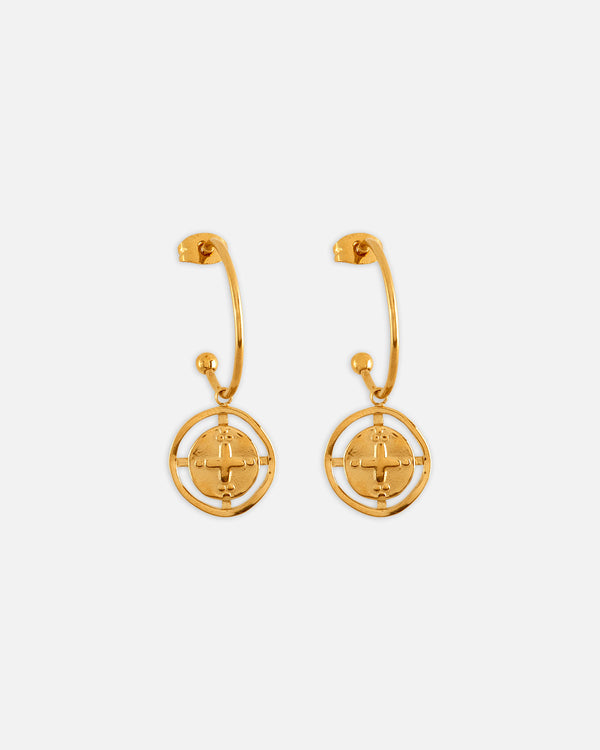 Women's earrings with crosses charm