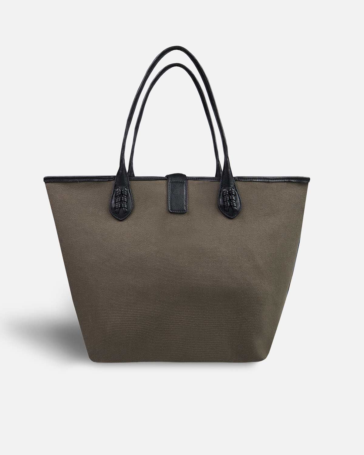Bolso caqui shopper grande