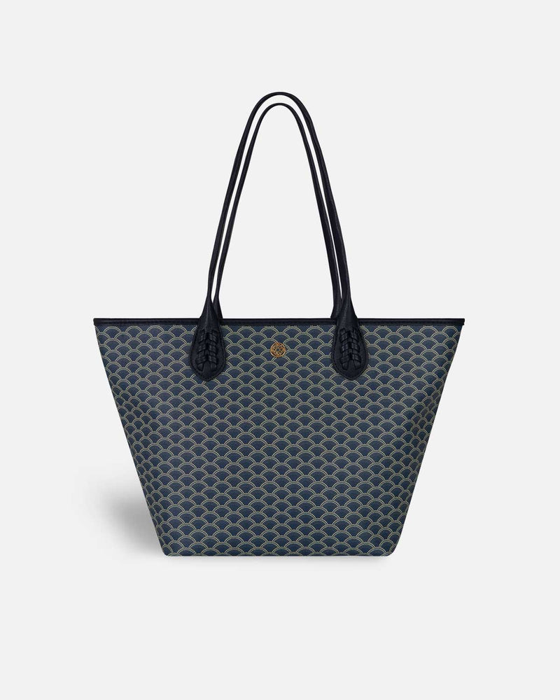 Navy blue mini shopper bag