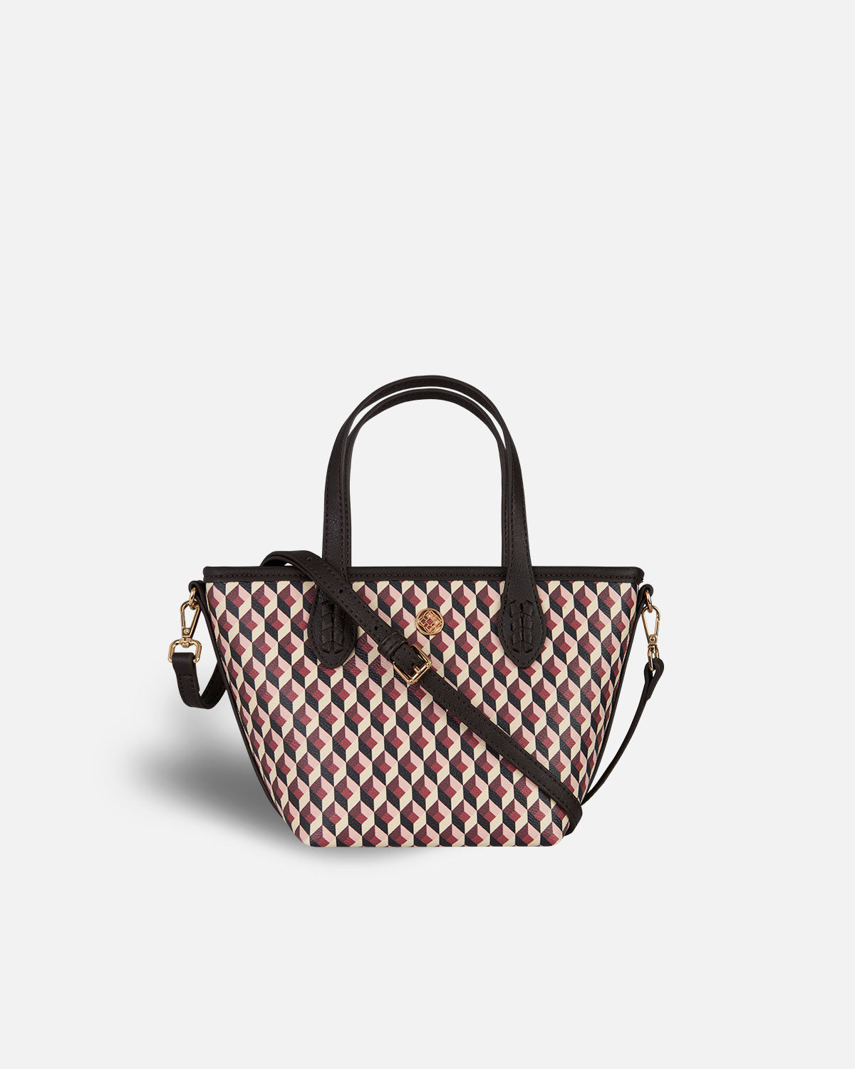 bolso mini shopper con asa y bandolera